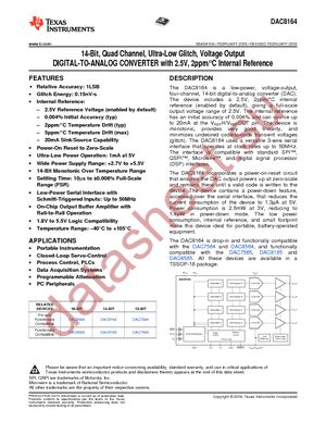 DAC8164IBPW datasheet  